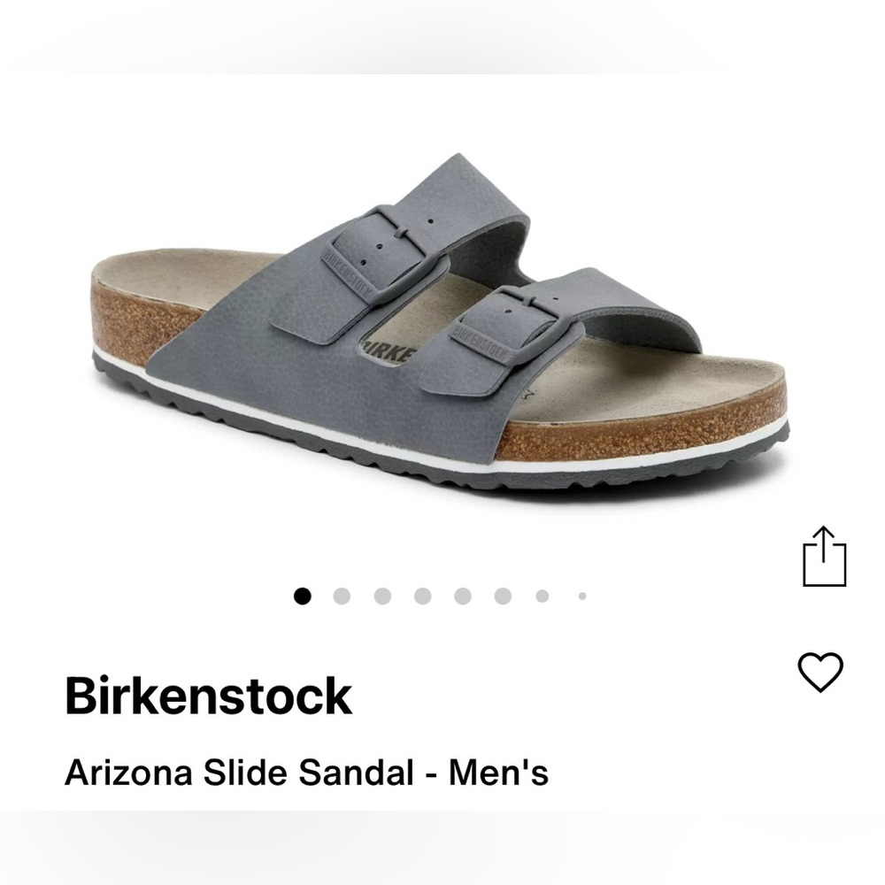 Birkenstock Arizona Slide Sandal - Gray - Picture 1 of 4